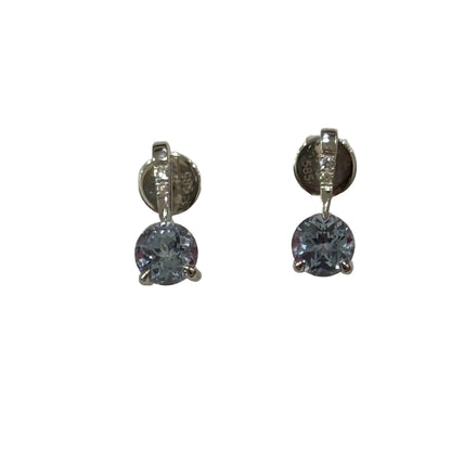 Chatham 14K White Gold Aqua Earrings-JEWELRY-Gazelle Fashion and Style