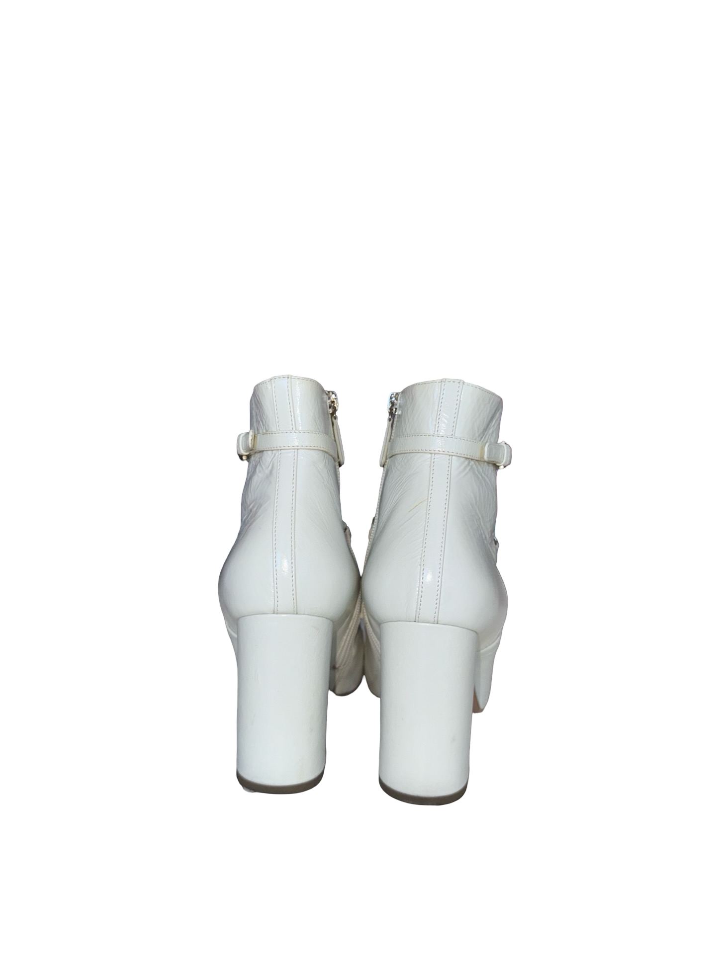 Chanel White Booties