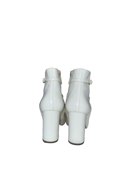 Chanel White Booties