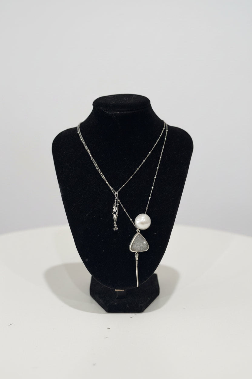 Chan Luu Sterling Silver Pearl Necklace- Gazelle Fashion and Style