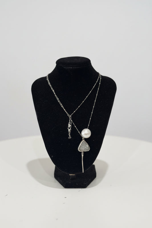 Chan Luu Sterling Silver Pearl Necklace- Gazelle Fashion and Style
