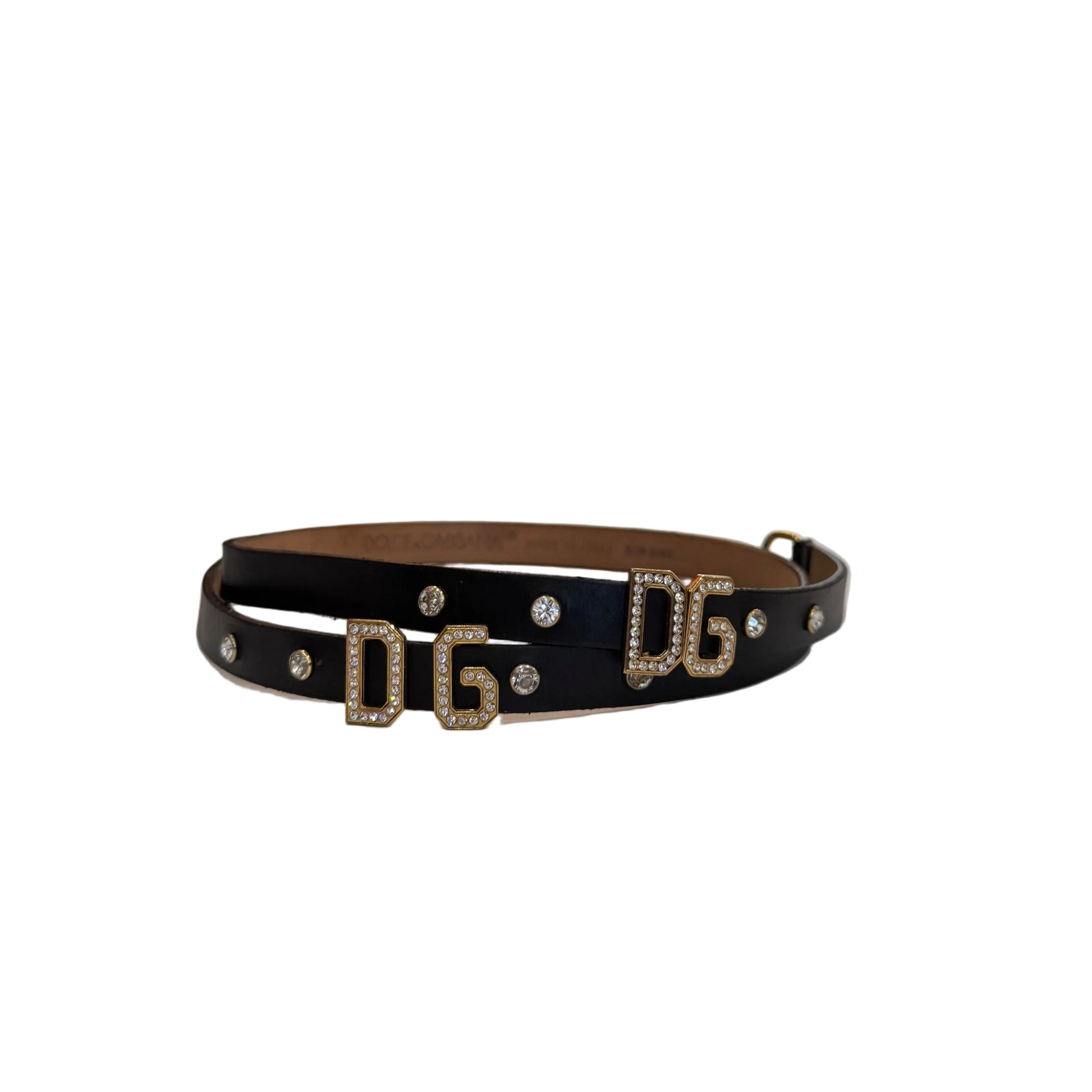 Dolce Gabbana Diamond Belt-Accessories-Gazelle Fashion and Style