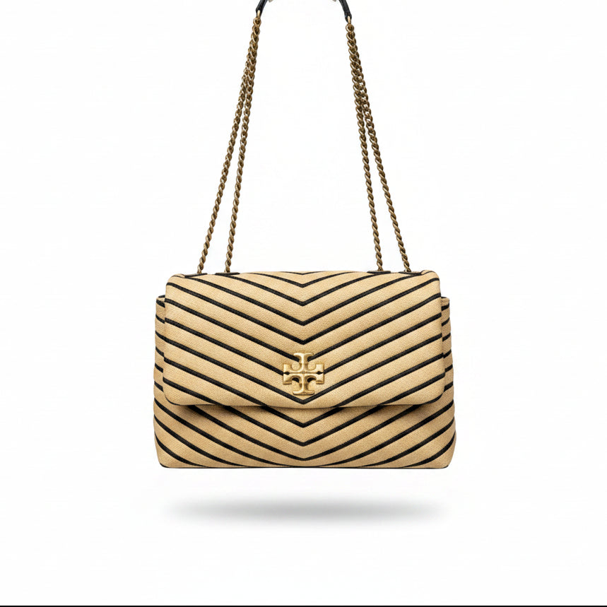 Tory Burch Kira Chevron Straw Bag- Gazelle Fashion and Style 