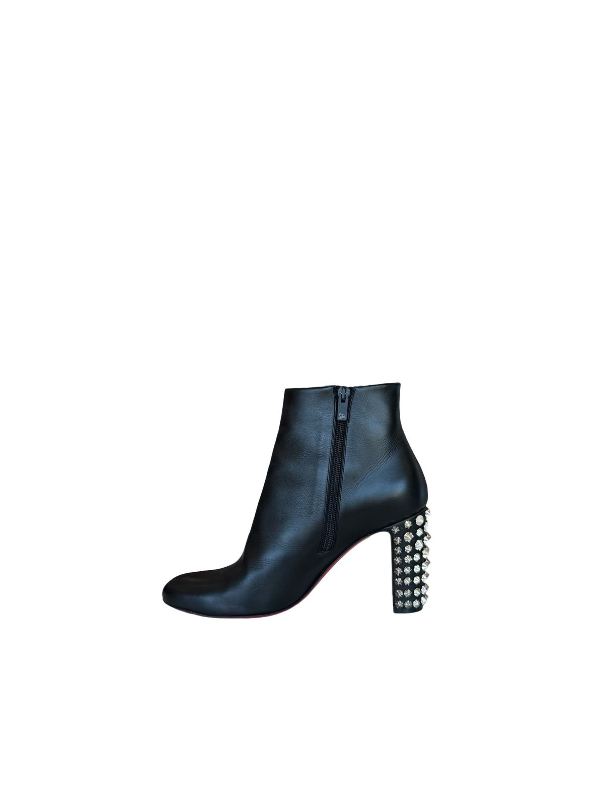 Christian Louboutin Leather Studded Ankle Boots-BOOT-Gazelle Fashion and Style