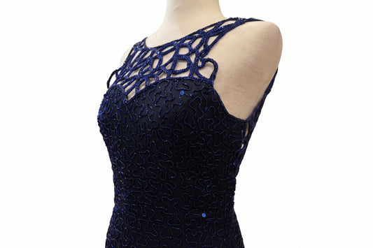 Scala Embellished Evening Gown-DRESS-Gazelle Fashion and Style