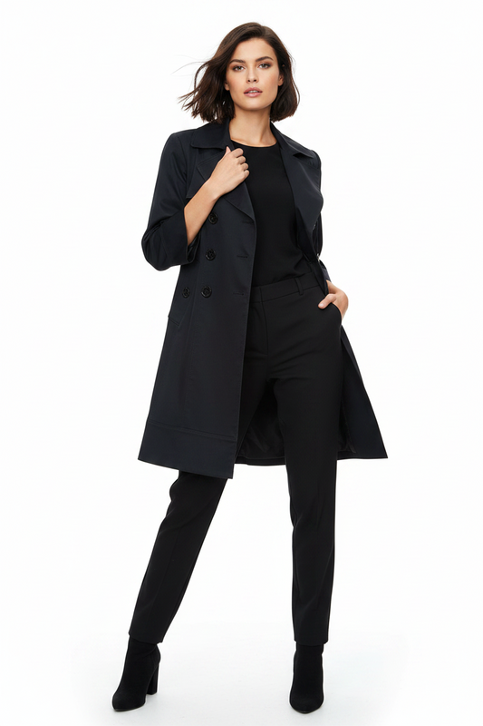 Burberry Black Trench Coat-JACKETS-Gazelle Fashion and Style