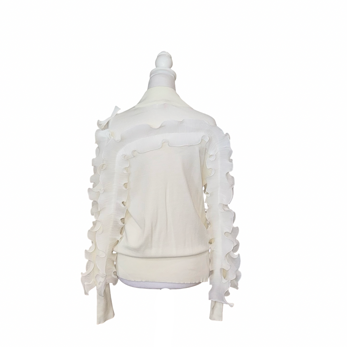 Anne Fontaine Ruffle Sleeve Top- Gazelle Fashion and Style 