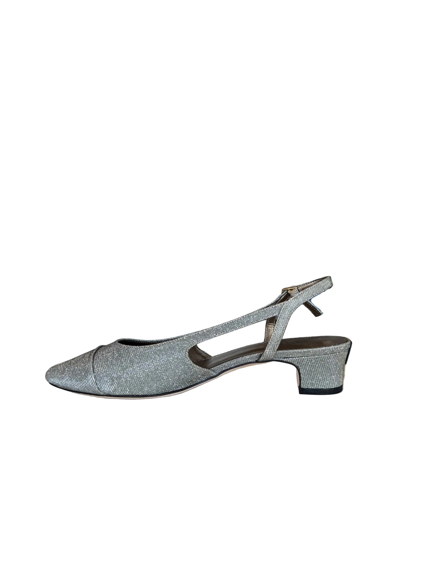 Vaneli Silver Sling Back Heels