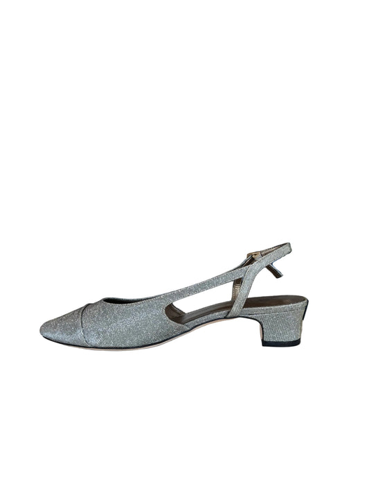 Vaneli Silver Sling Back Heels