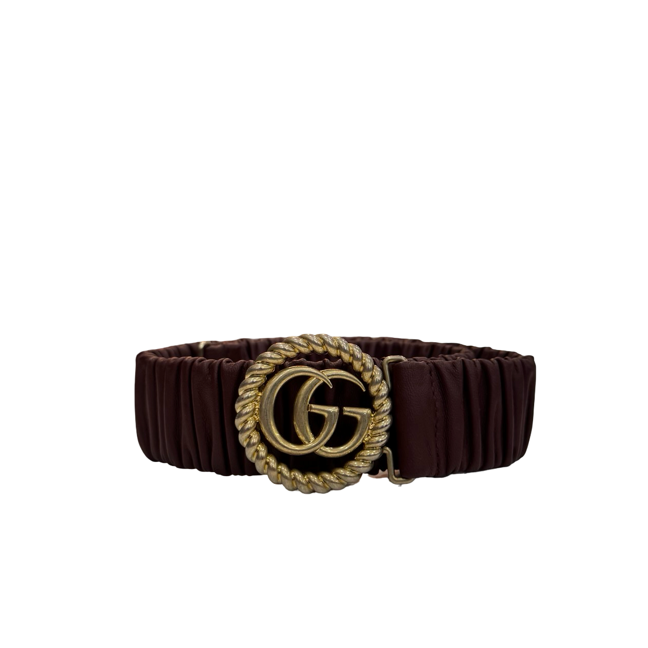 Gucci Scrunch Leather Belt-Accessories-Gazelle Fashion and Style