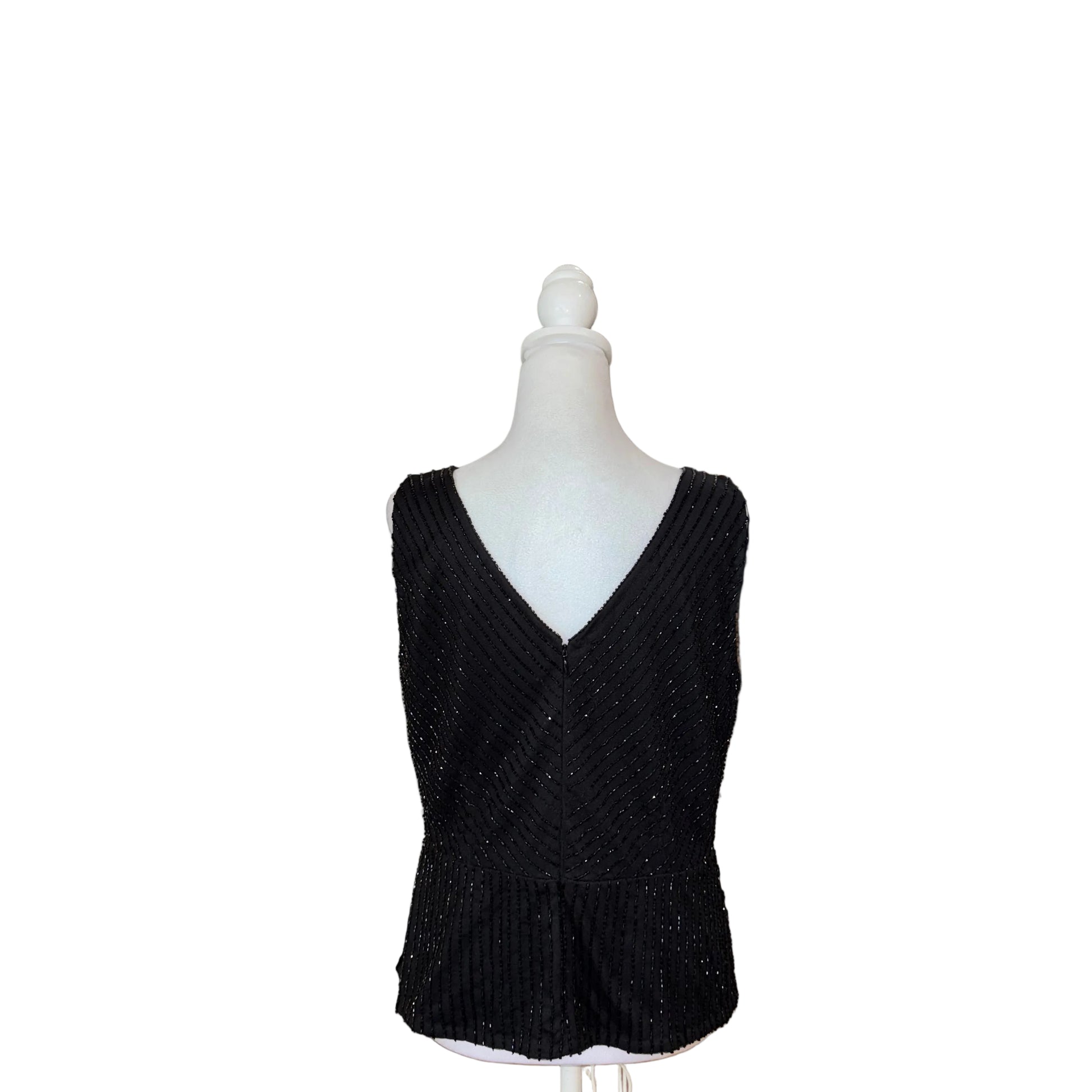Adriana Papell Sleeveless Beaded Top- Gazelle Fashion and Style 