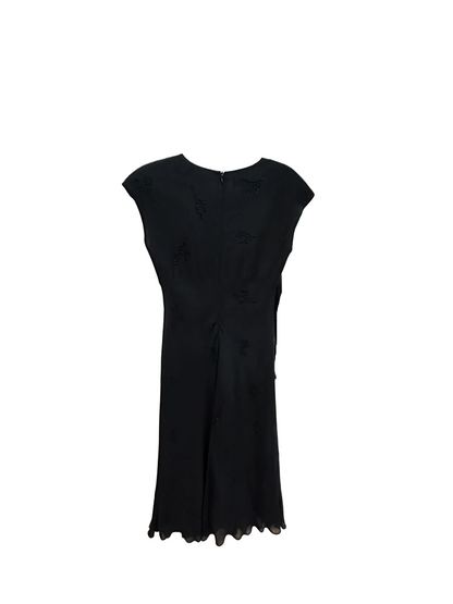 Vintage Jones New York Black Beaded Maxi Dress-DRESS-black-Used-Gazelle Fashion and Style