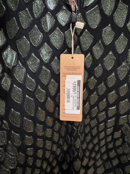 Ema Savahl Couture Mandarin Dragon Scale Dress-DRESS-Gazelle Fashion and Style