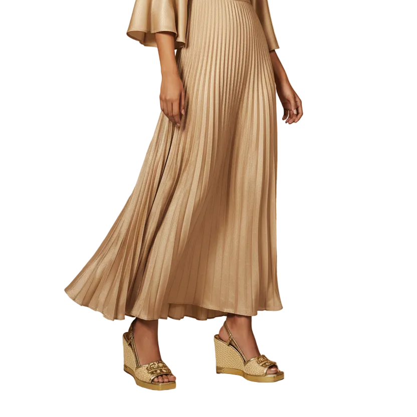 Tory Burch Gold Raffia Wede Heels- Gazelle Fashion and Style 