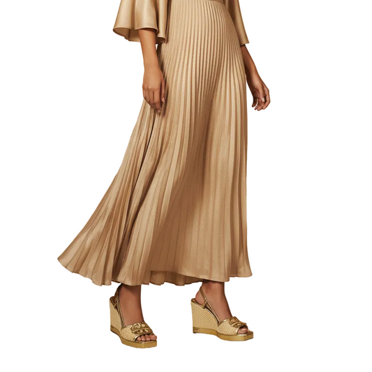 Tory Burch Gold Raffia Wede Heels- Gazelle Fashion and Style 