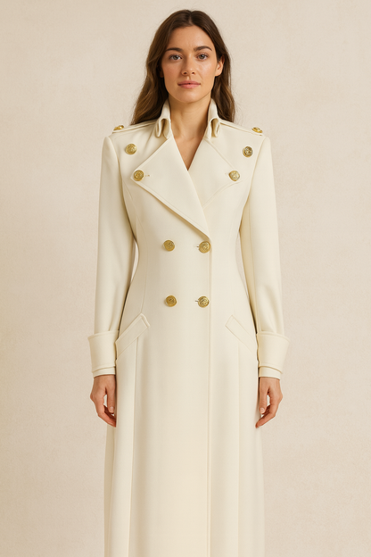 Babylon Military-Inspired Longline Coat- Size 46-jacket-Gazelle Fashion and Style