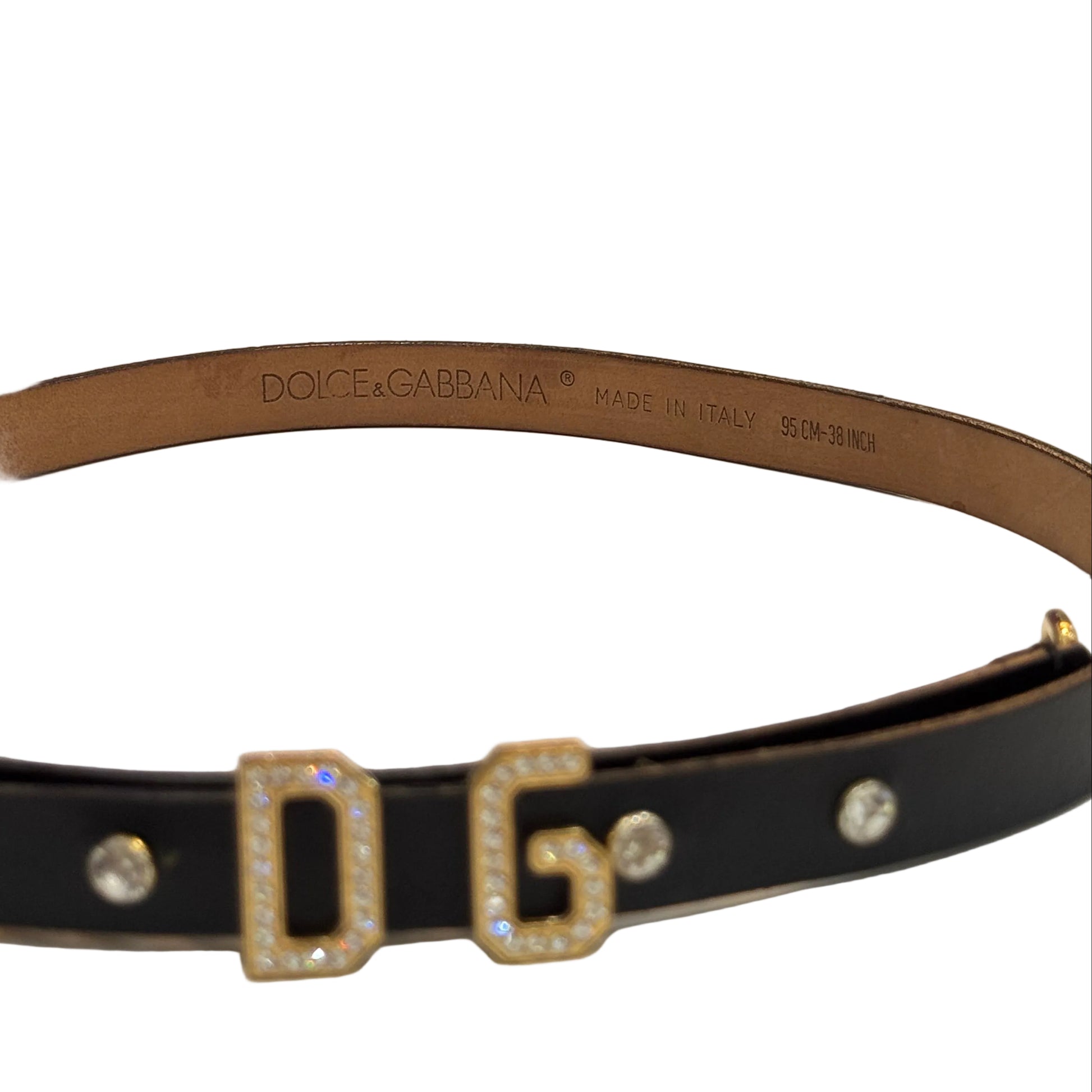 Dolce Gabbana Diamond Belt-Accessories-Gazelle Fashion and Style