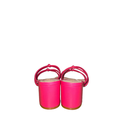 Schutz Hot Pink Leather Heels-SHOES-Gazelle Fashion and Style