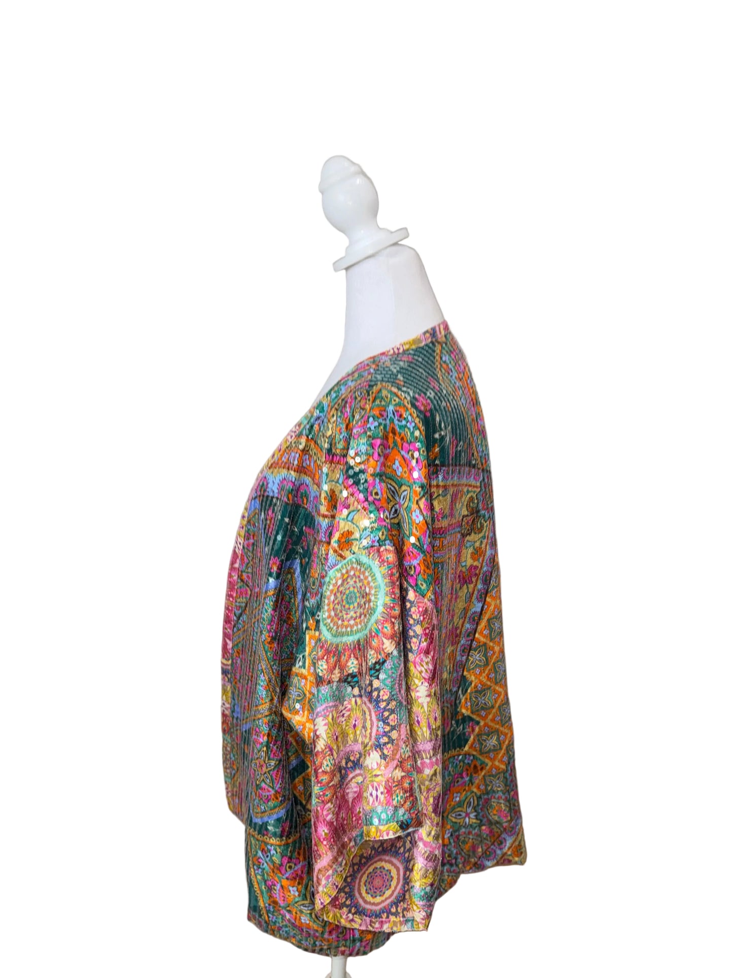 Johnny Was Bomi Sequin Kimono-TOPS-Gazelle Fashion and Style