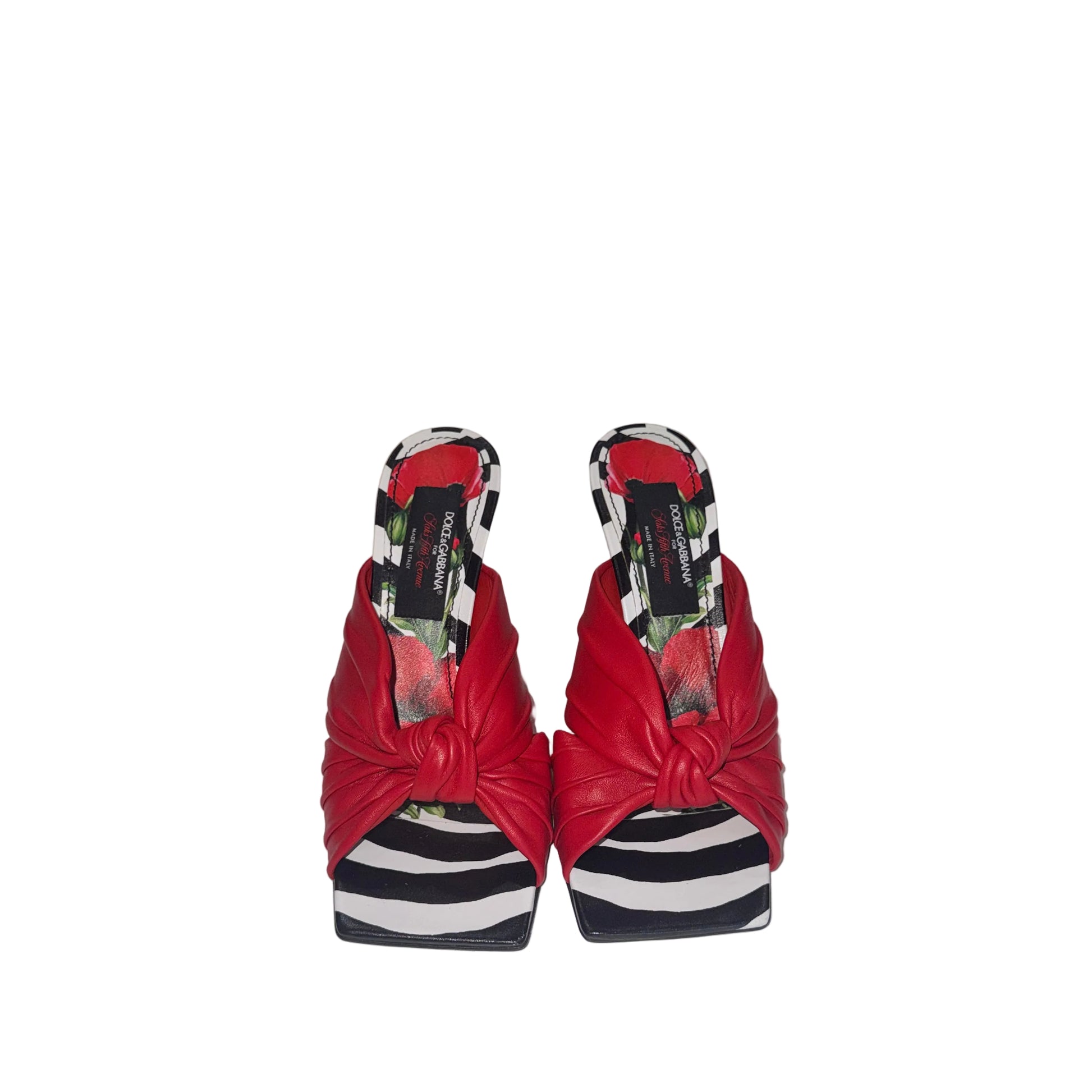 Dolce Gabbana Pop Leather Mules- Gazelle Fashion and Style 