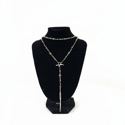 Chan Luu Dagger Rosary Necklace- Gazelle Fashion and Style 