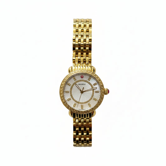 Michele Sydney Gold Diamond Watch-WATCH-gold-Excellent-Gazelle Fashion and Style