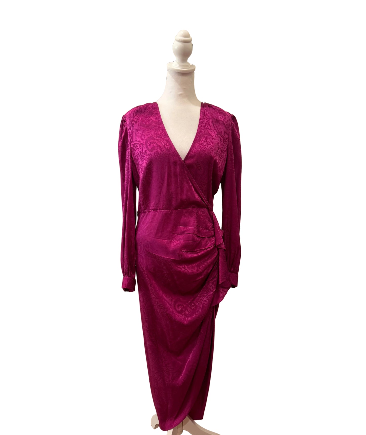 Veronica Beard Weiss Magneta Jacquard Midi Dress- Gazelle Fashion and Style