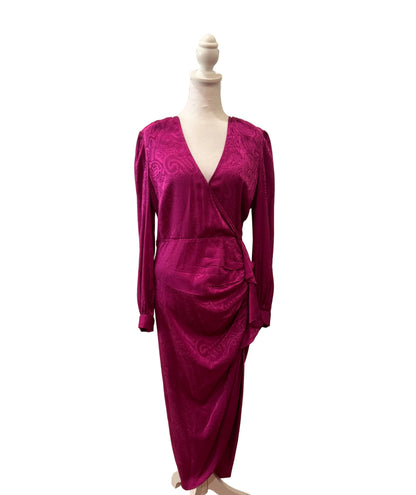 Veronica Beard Weiss Magneta Jacquard Midi Dress- Gazelle Fashion and Style