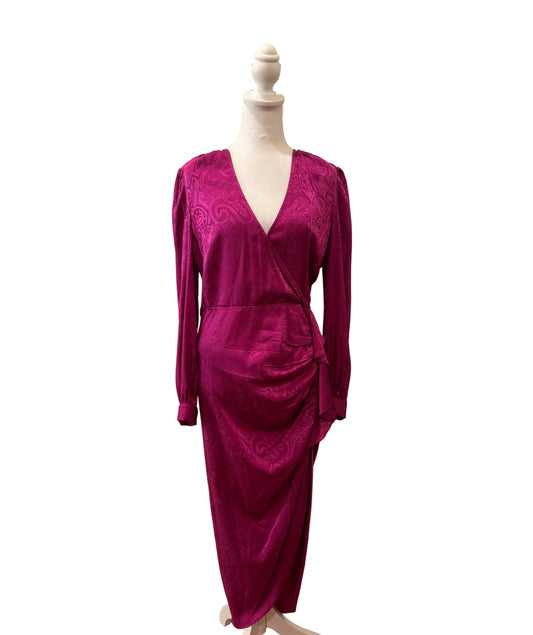 Veronica Beard Weiss Magneta Jacquard Midi Dress- Gazelle Fashion and Style