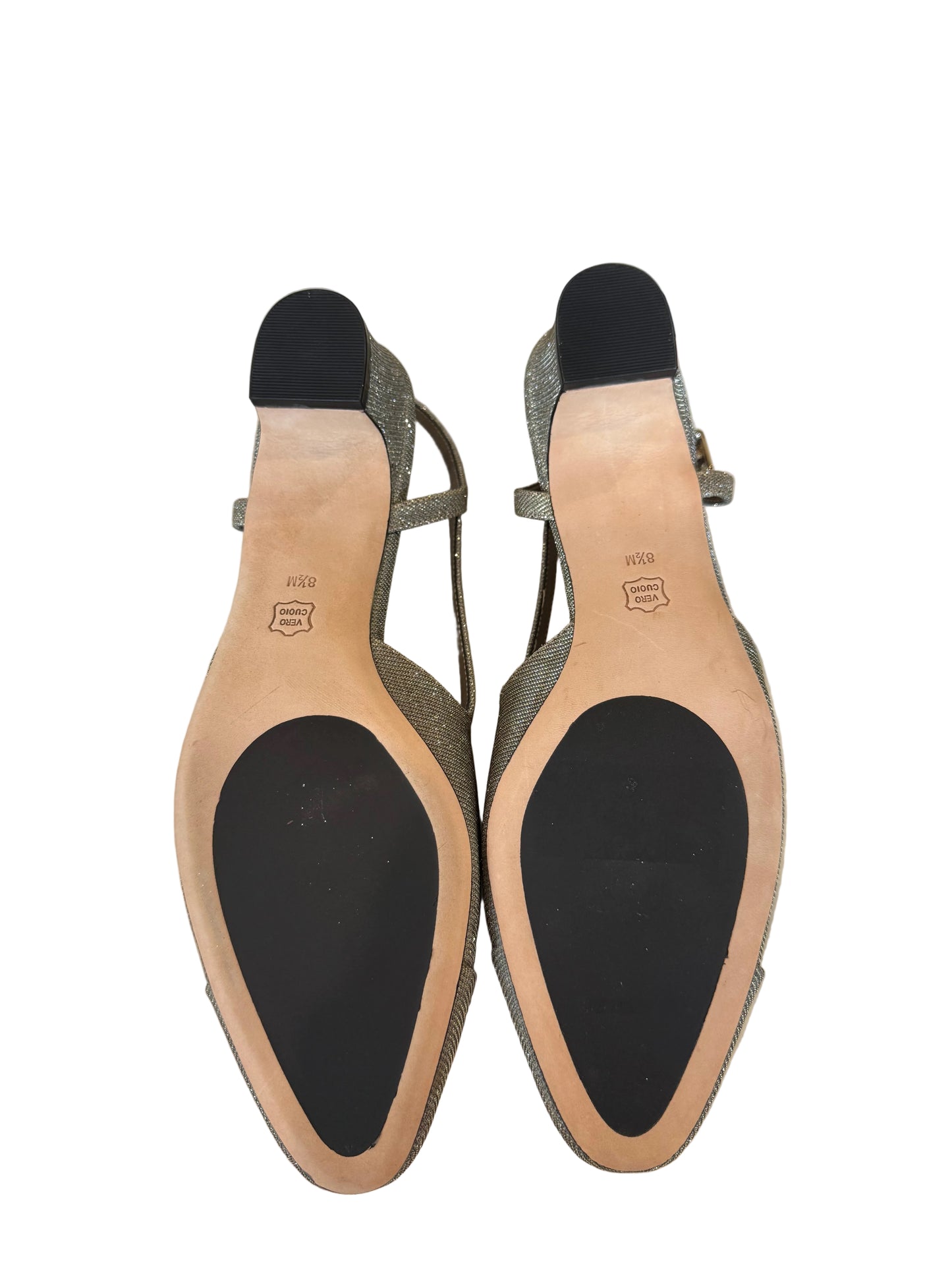 Vaneli Silver Sling Back Heels