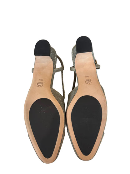 Vaneli Silver Sling Back Heels