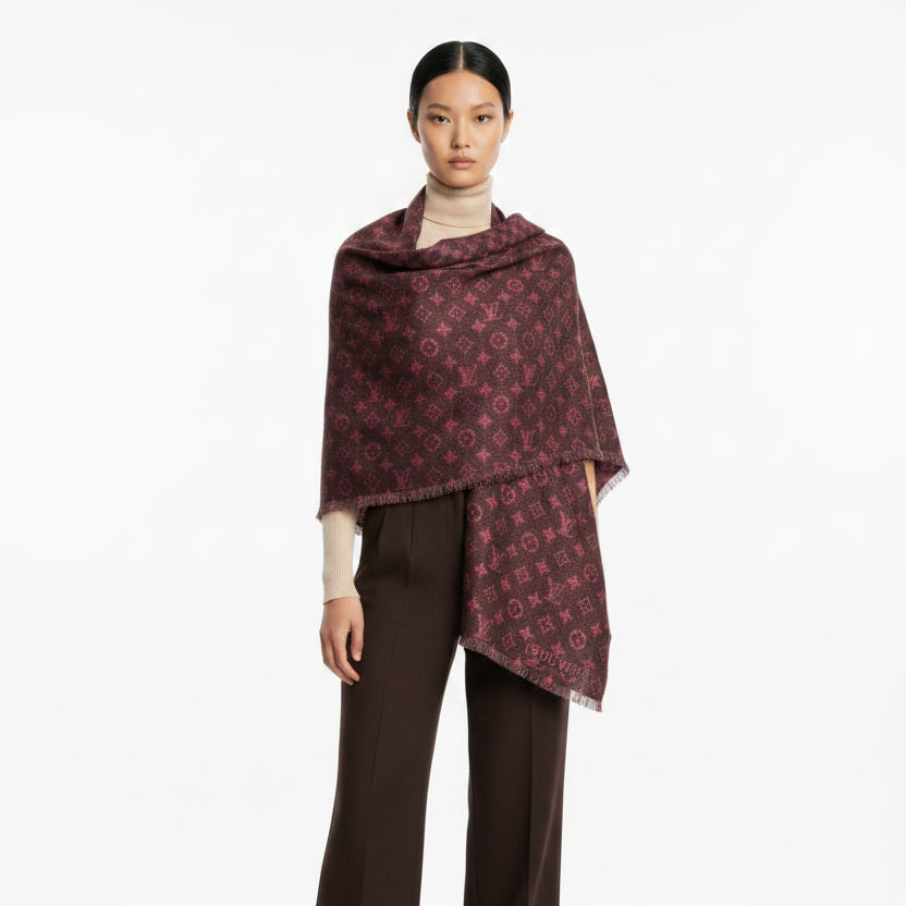 Louis Vuitton Monogram Scarf/Shawl- Gazelle Fashion and Style 