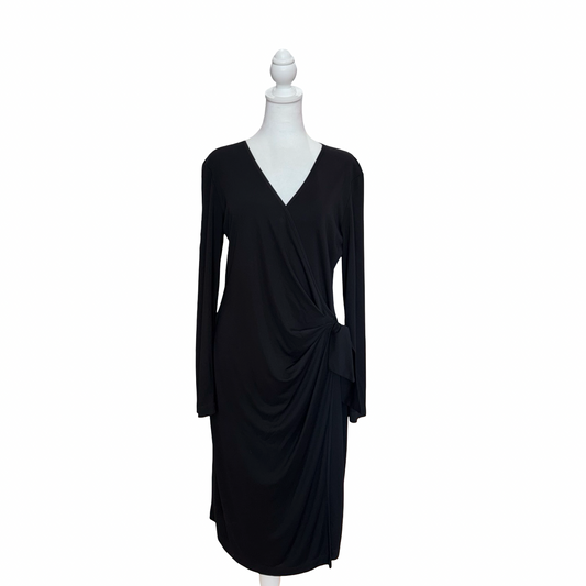 St. John Black Midi Dress-DRESS-Gazelle Fashion and Style
