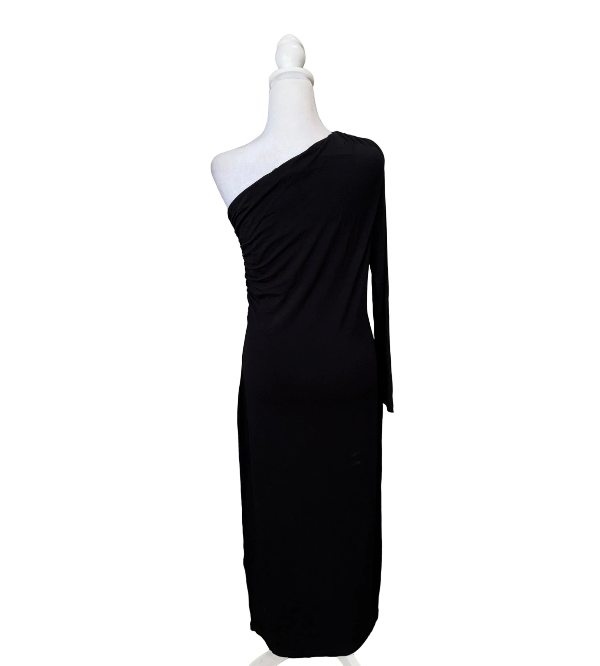 8 By Yoox Maxi Black Dress-DRESS-Gazelle Fashion and Style