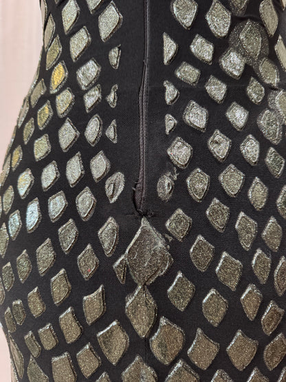 Ema Savahl Couture Mandarin Dragon Scale Dress-DRESS-Gazelle Fashion and Style