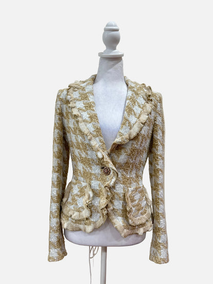 Angel Nina Casual Blazer-BLAZER-40-Beige-Great-Gazelle Fashion and Style