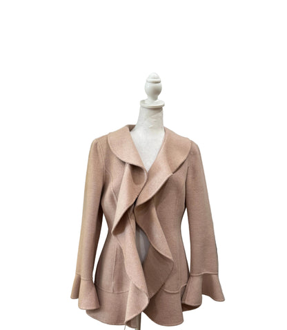 St. John Pink Ruffle Blazer-BLAZER-6-pink-Excellent-Gazelle Fashion and Style