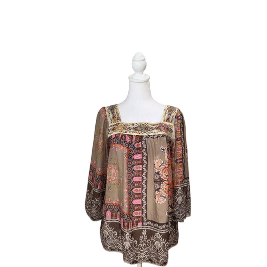 Johnny Was Square Neckline Blouse-TOPS-Gazelle Fashion and Style