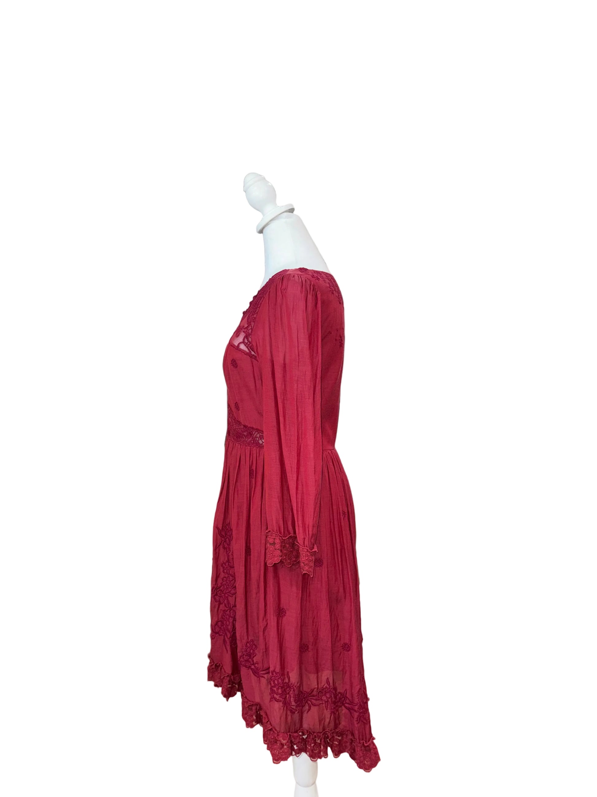 Free People Midi Embroidered Dress-DRESS-Gazelle Fashion and Style