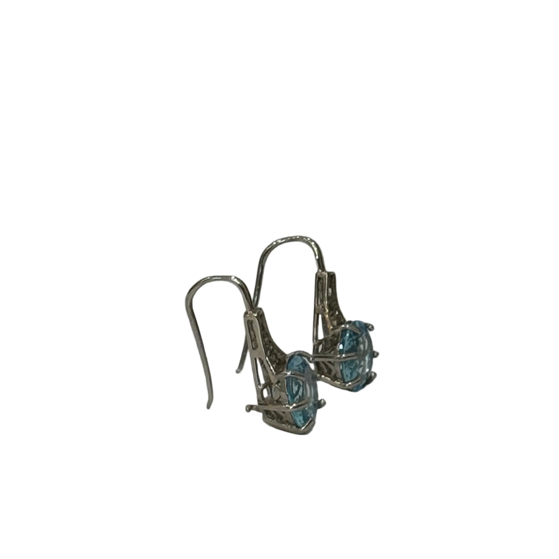 Silver Topaz Drop Earrings-JEWELRY-Gazelle Fashion and Style