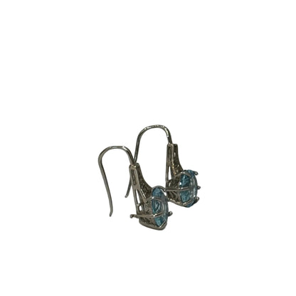 Silver Topaz Drop Earrings-JEWELRY-Gazelle Fashion and Style