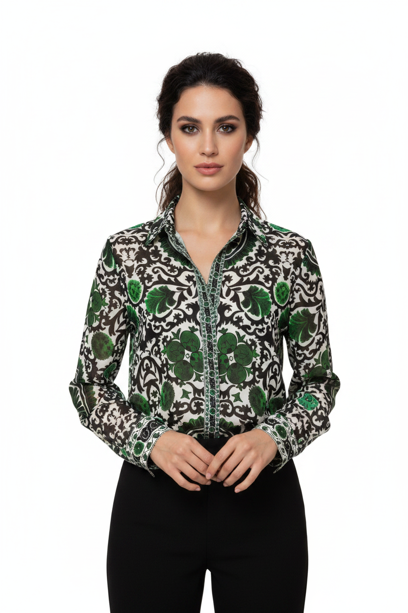 Alice + Olivia 100% Silk Blouse - Gazelle Fashion and Style 