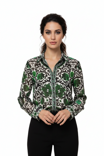 Alice + Olivia 100% Silk Blouse - Gazelle Fashion and Style 
