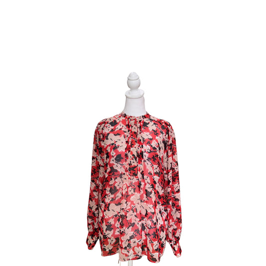 Reiss Sheer Floral Top-TOPS-Gazelle Fashion and Style