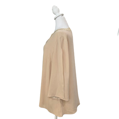 St. John Gold Trim Blouse-TOPS-Gazelle Fashion and Style