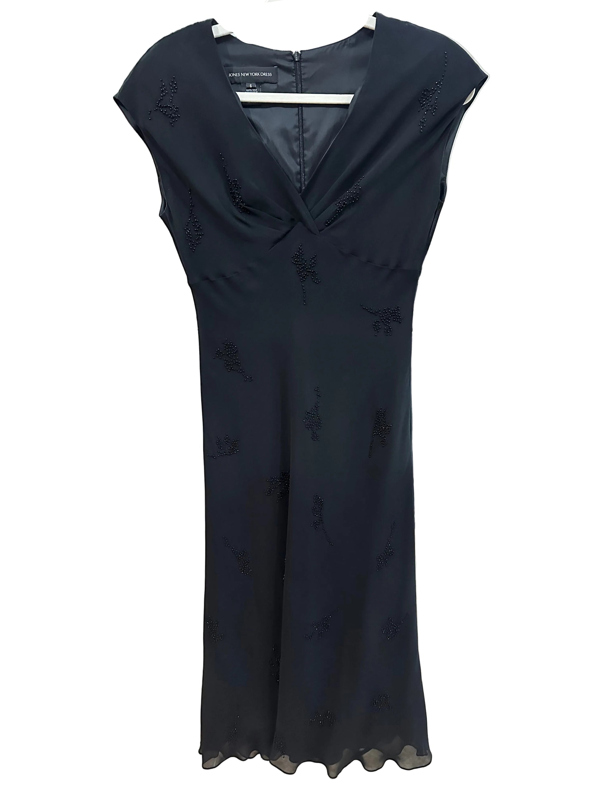 Vintage Jones New York Black Beaded Maxi Dress-DRESS-Gazelle Fashion and Style