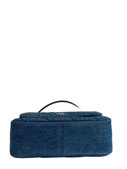 Tory Burch Small Willa Denim Shoulder Bag-HANDBAGS-Gazelle Fashion and Style