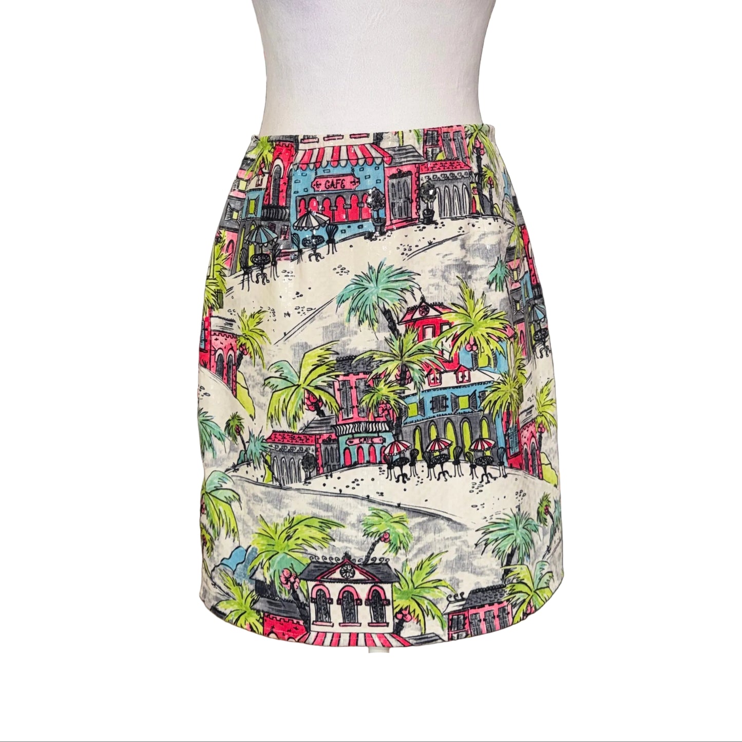 Linda Segal 1990s Tropical Skirt- Gazelle Fashion and Style