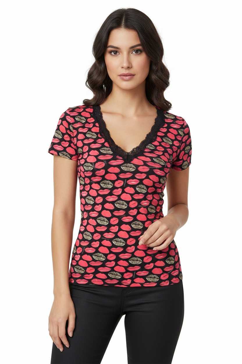 JustCavalli Short Sleeve Camisole- Gazelle Fashion and Style 