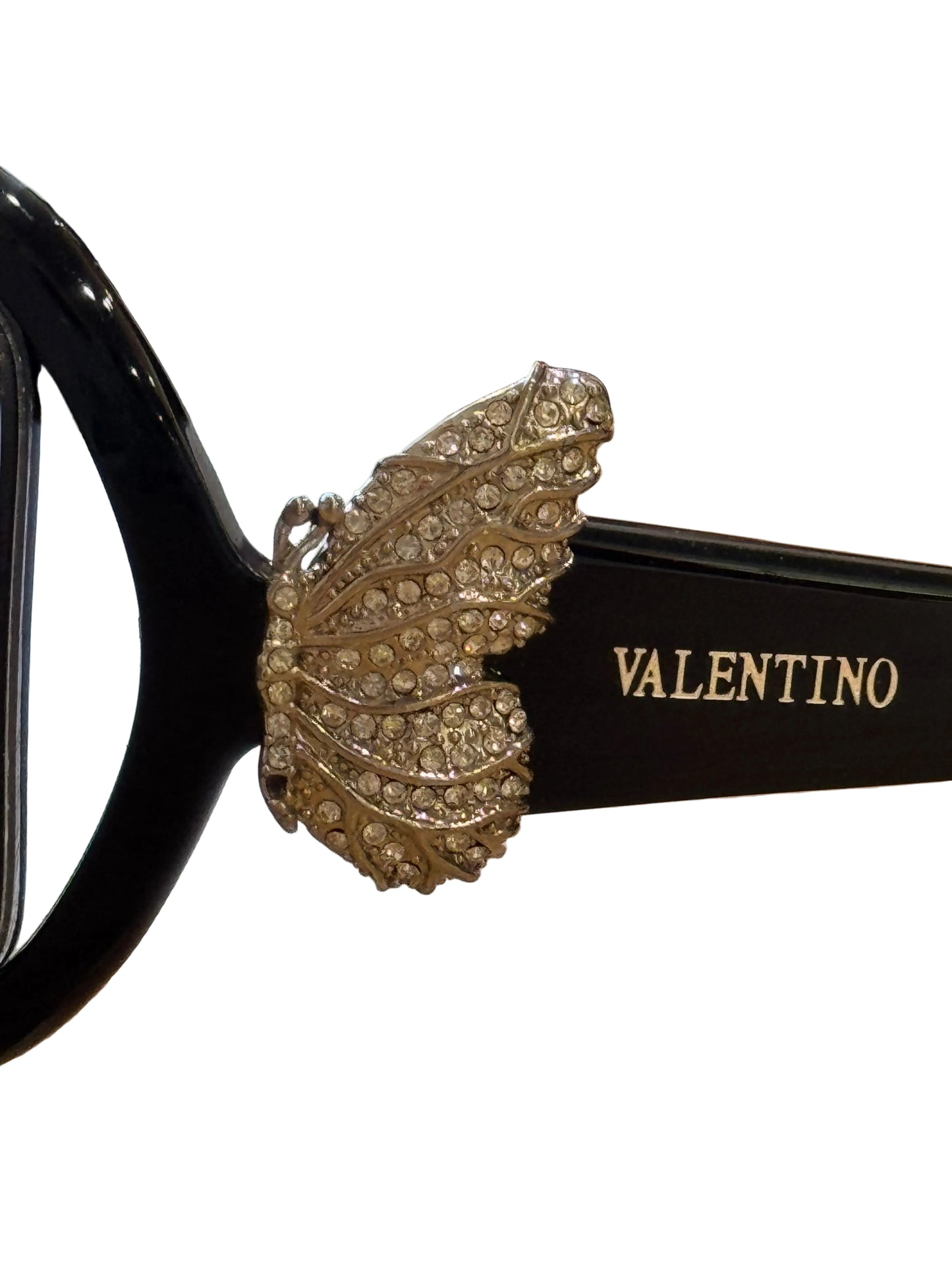 Vintage Valentino Butterfly Rhinestone Sunglasses-SUNGLASSES-Gazelle Fashion and Style